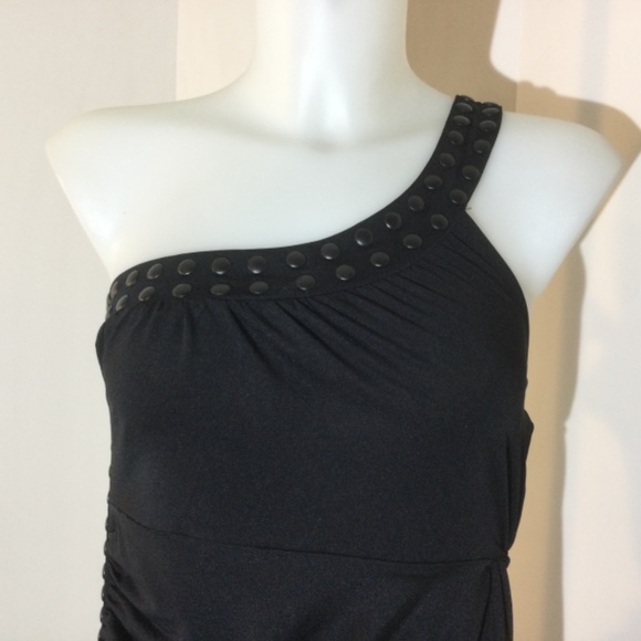 Buffalo David Bitton black 1 shoulder dress size m - Picture 3 of 6